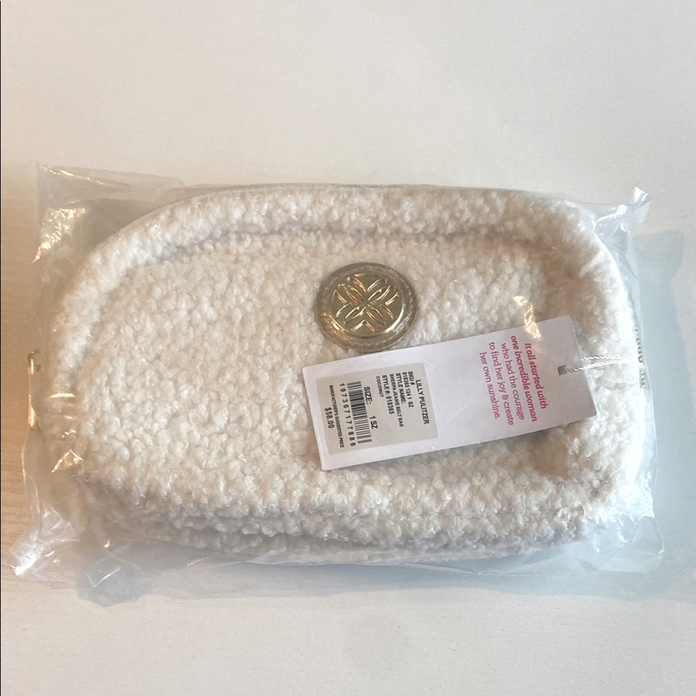 Lilly Pulitzer White and Gold belt bag